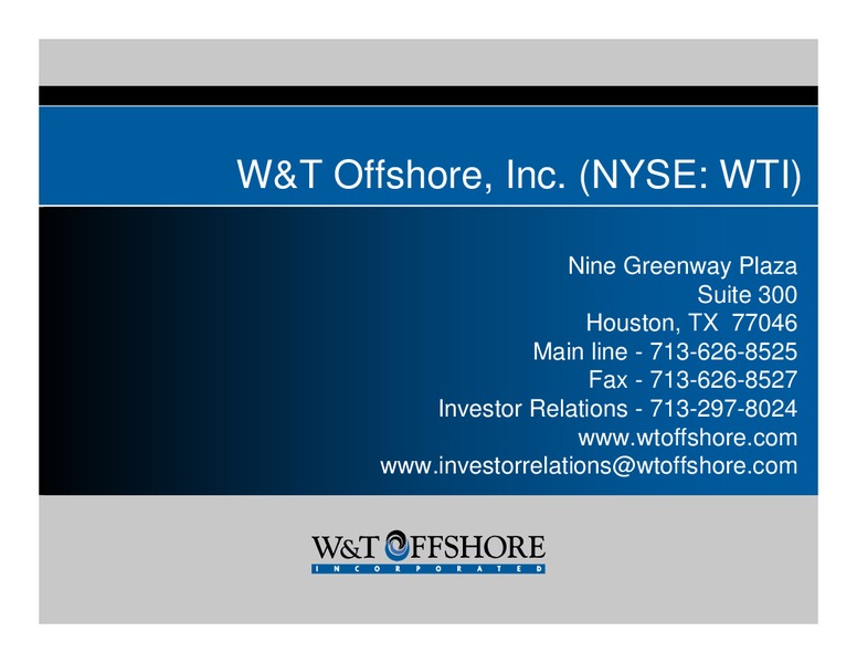 Houston Energy Financial Forum – W&T Offshore Inc. – slide 36
