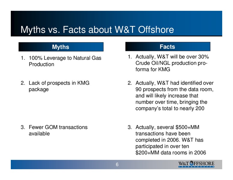 Fifth Louisiana Energy Conference – W&T Offshore Inc. – slide 6