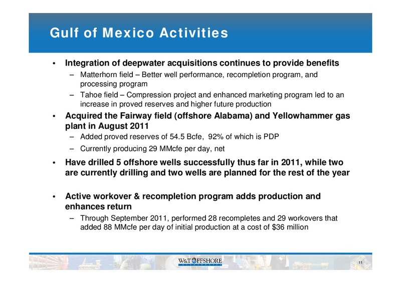 Capital One Southcoast 6th Annual Energy Conference – W&T Offshore Inc. – slide 12