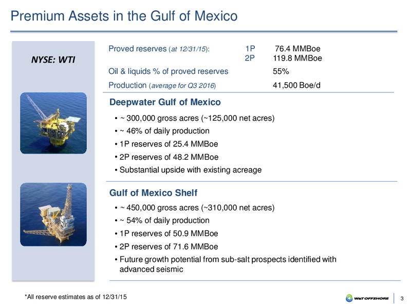 January 2017 Investor Presentation – W&T Offshore Inc. – slide 2