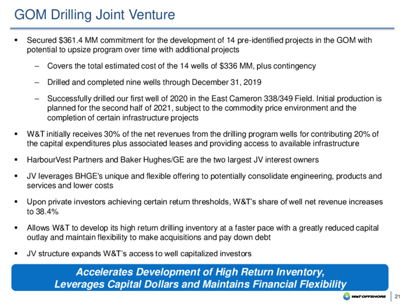 33rd Annual ROTH Conference – W&T Offshore Inc. – slide 20