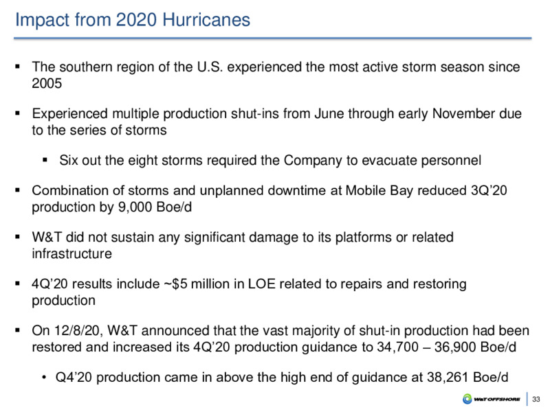 33rd Annual ROTH Conference – W&T Offshore Inc. – slide 32