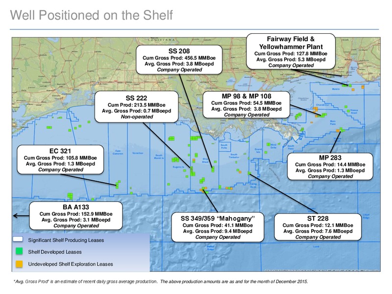 June 2016 Company Presentation – W&T Offshore Inc. – slide 15