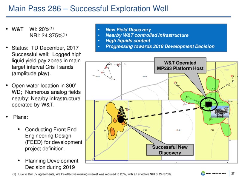 July 2018 Investor Presentation – W&T Offshore Inc. – slide 26