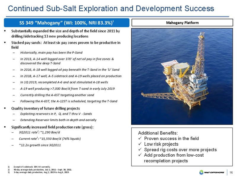 Seaport Global Conference Presentation – W&T Offshore Inc. – slide 15