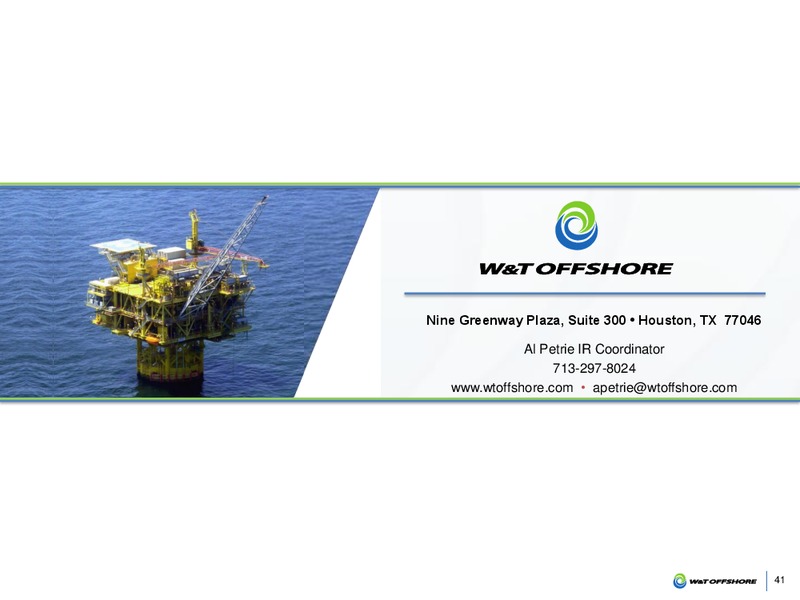 Barclays CEO Energy Power Conference – W&T Offshore Inc. – slide 40