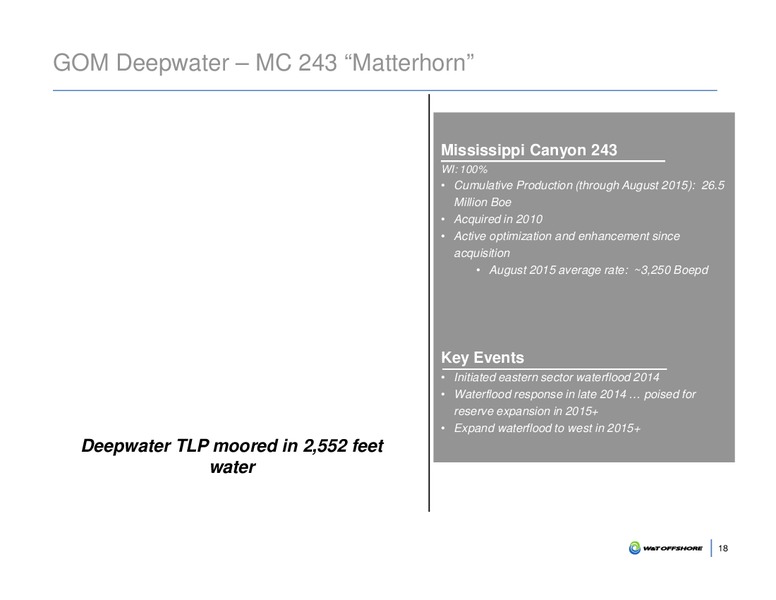 IPAA OGIS Conference 2015 – W&T Offshore Inc. – slide 19