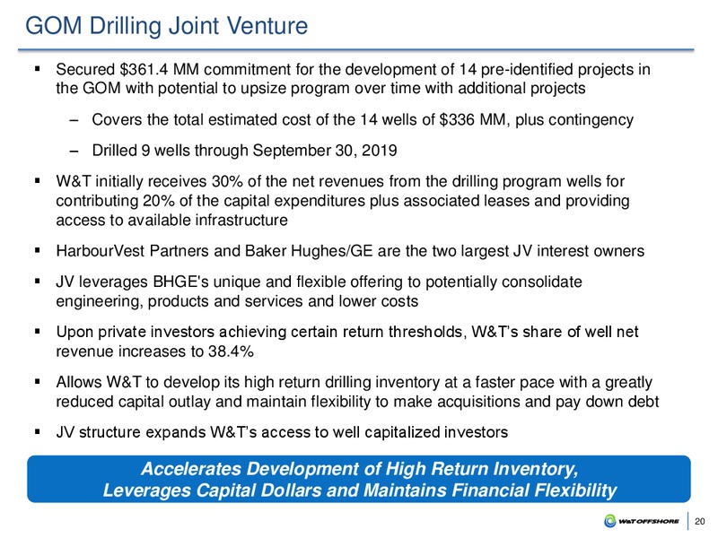 BAML 2019 Global Energy – W&T Offshore Inc. – slide 19