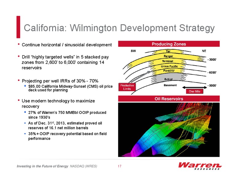 Investor Presentation – Warren Resources Inc. – slide 16