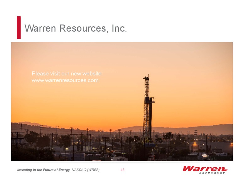 Investor Presentation – Warren Resources Inc. – slide 41