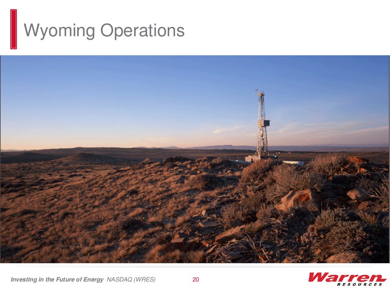 IPAA OGIS NEW YORK APRIL 2015 – Warren Resources Inc. – slide 19
