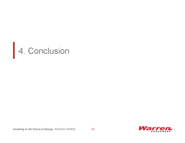 Investor Presentation – Warren Resources Inc. – slide 35