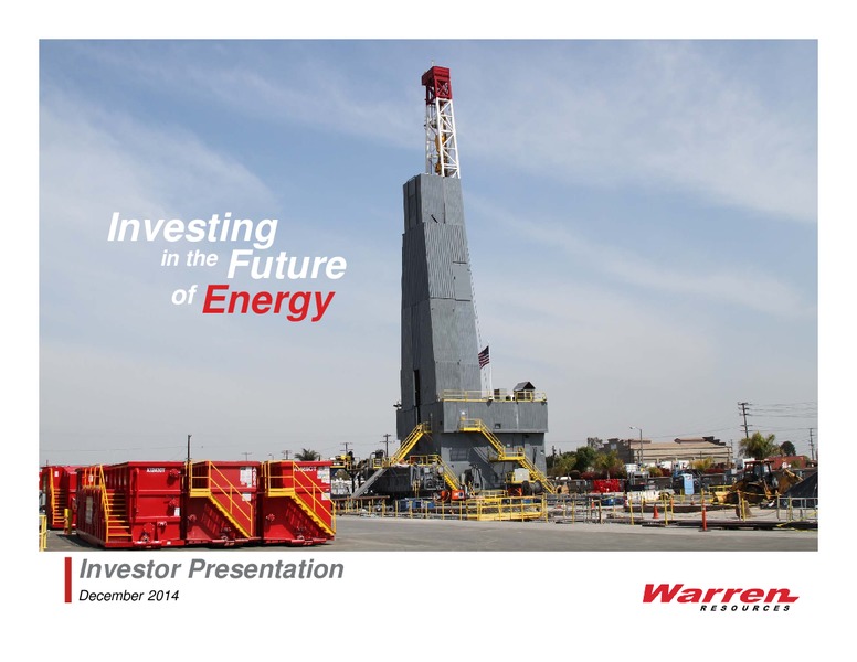 Investor Presentation – Warren Resources Inc. – slide 1