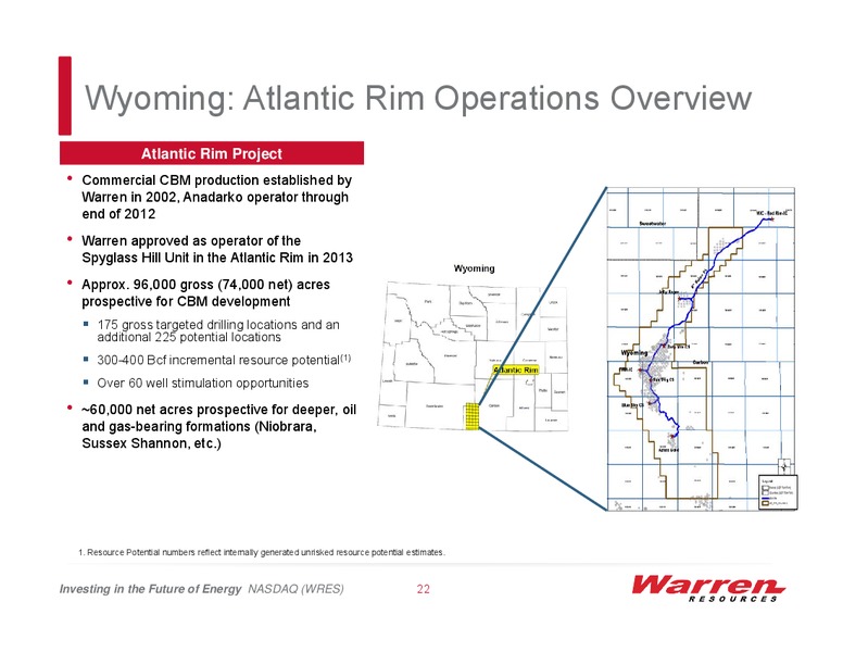 Investor Presenation – Warren Resources Inc. – slide 18