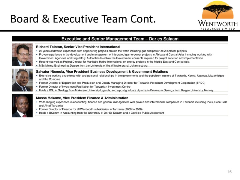 Corporate Presentation – Wentworth Energy – slide 18