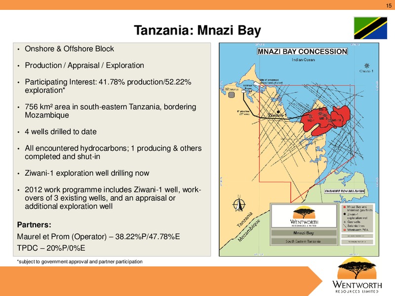 FEBRUARY 2012 CORPORATE PRESENTATION – Wentworth Resources Ltd – slide 14