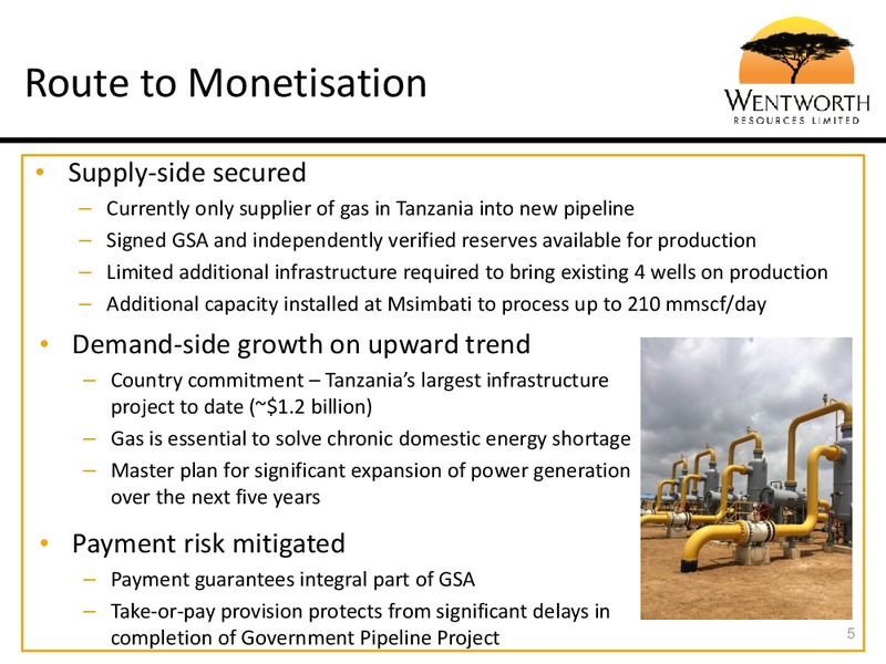 MARCH 2015 CORPORATE PRESENTATION – Wentworth Resources Ltd – slide 6