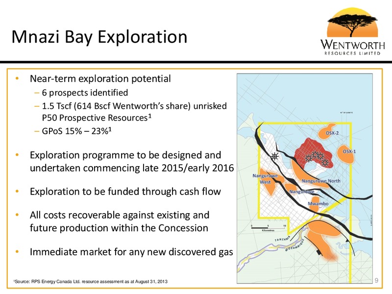 MARCH 2015 CORPORATE PRESENTATION – Wentworth Resources Ltd – slide 10