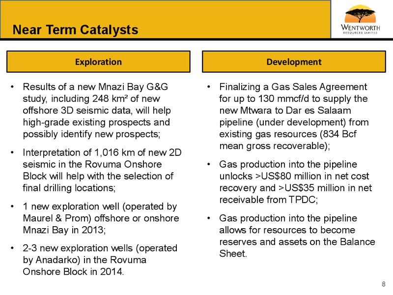 Q1 2013 RESULTS – Wentworth Resources Ltd – slide 7