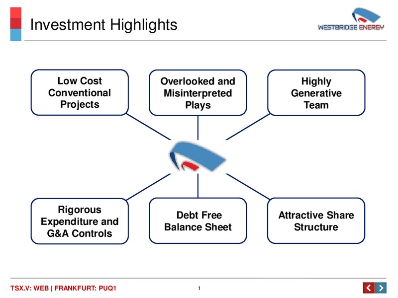 Investor Presentation – Westbridge Energy – slide 2