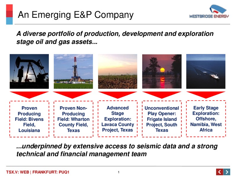 Investor Presentation – Westbridge Energy – slide 2