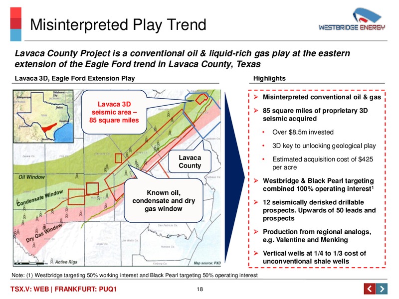 Investor Presentation – Westbridge Energy – slide 19