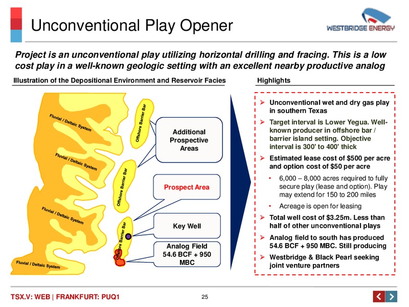 Investor Presentation – Westbridge Energy – slide 26