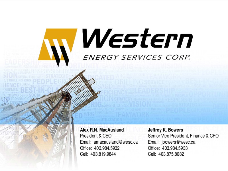 Peters & Co Limited Energy Conference – Western Energy Services Corp. – slide 23