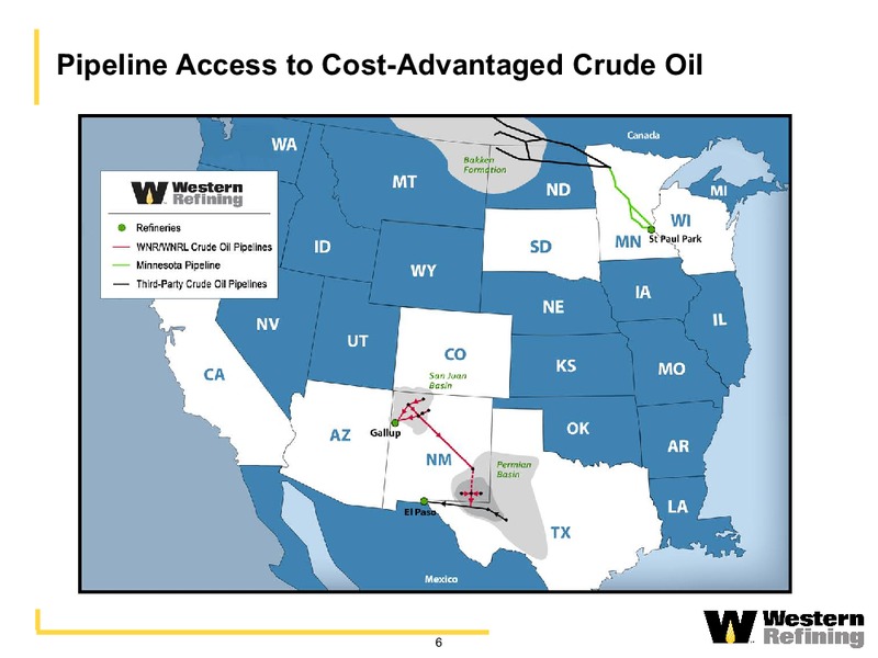 GOLDMAN SACHS GLOBAL ENERGY CONFERENCE 2015 – Western Refining Logistics, Lp – slide 5
