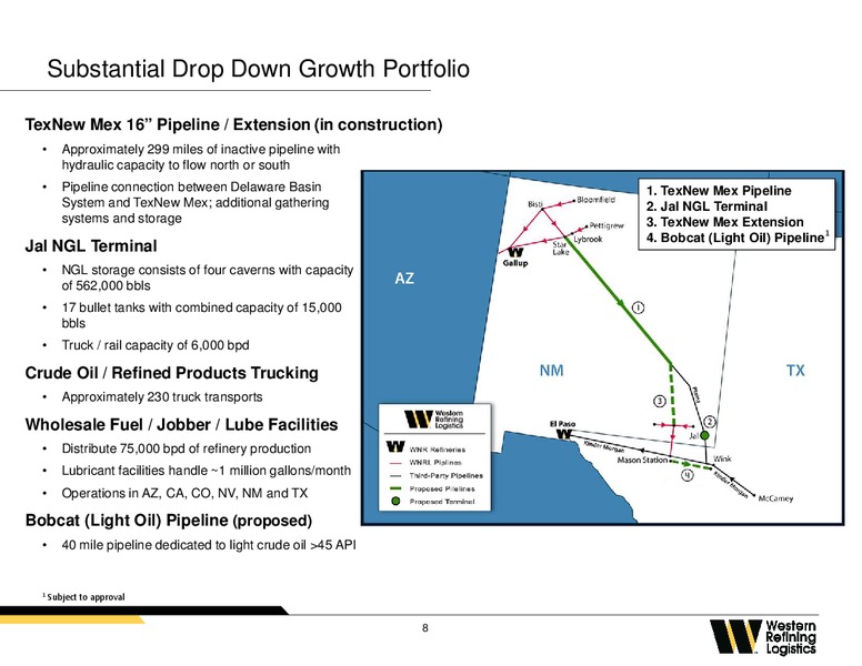 2014 Citi One on One MLP Midstream Infrastructure Conference – Western Refining Logistics, Lp – slide 7
