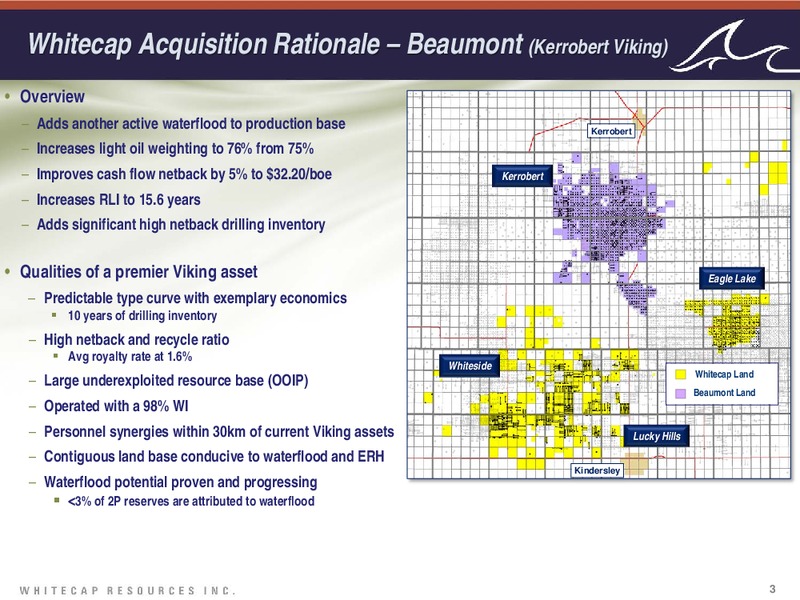 MAY 2015 INVESTOR PRESENATION – Whitecap Resources Inc. – slide 3