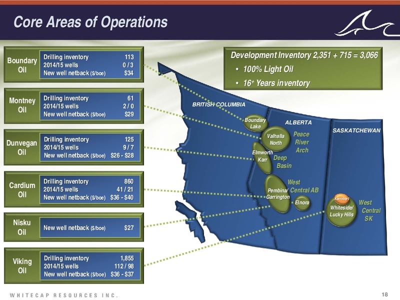 MAY 2015 INVESTOR PRESENATION – Whitecap Resources Inc. – slide 18