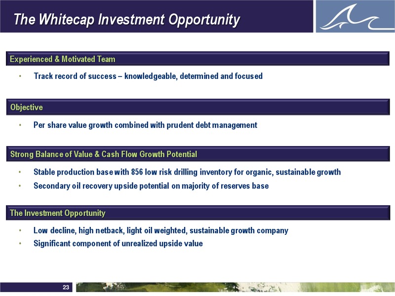 ENERCOM'S THE OIL AND GAS CONFERENCE 2012 – Whitecap Resources Inc. – slide 23