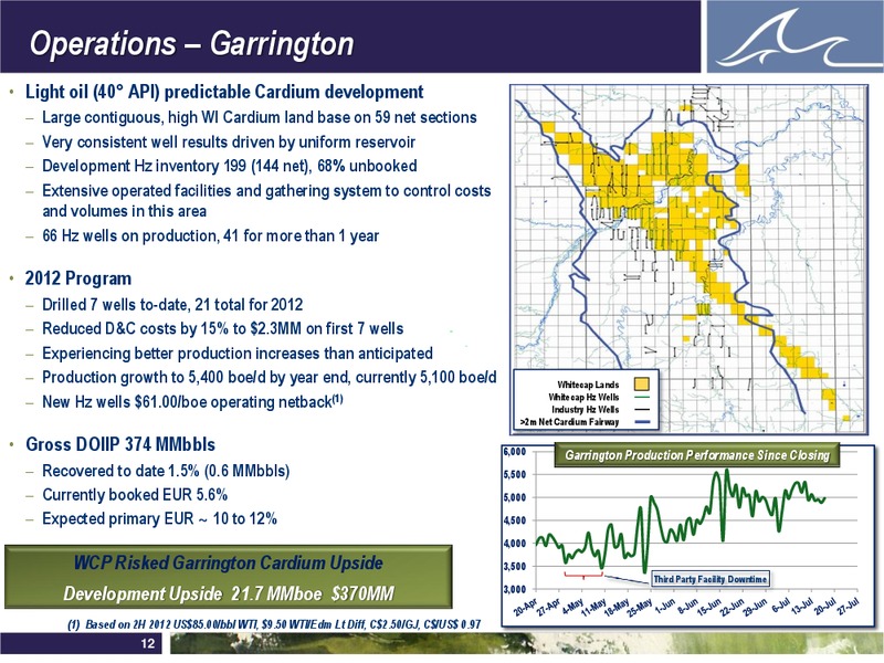 ENERCOMS THE OIL AND GAS CONFERENCE – Whitecap Resources Inc. – slide 12
