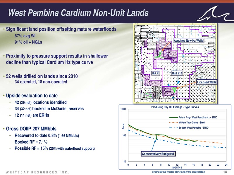 Investor Presentation – Whitecap Resources Inc. – slide 18