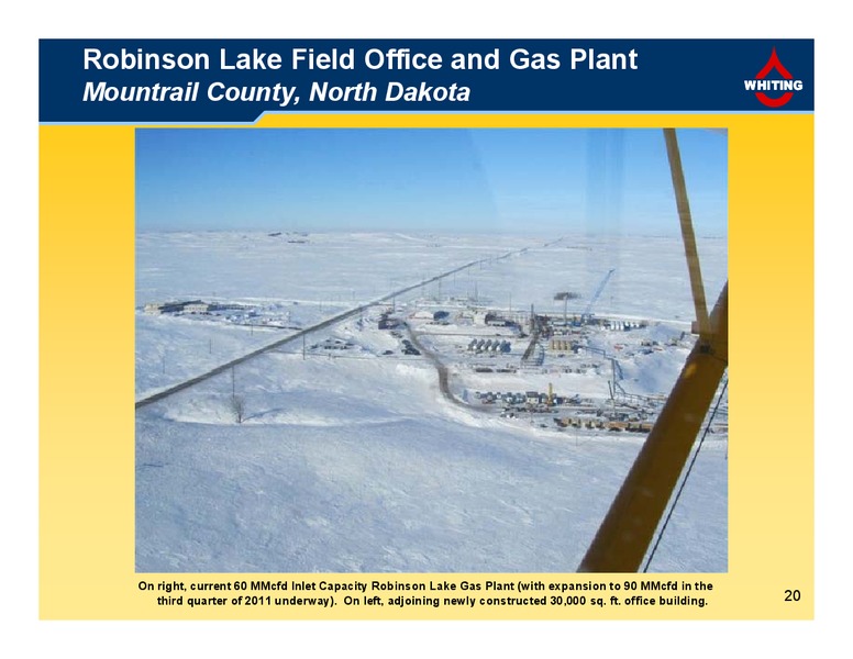 4Q  2010 Financial and Operating Results – Whiting Petroleum Corp. – slide 20