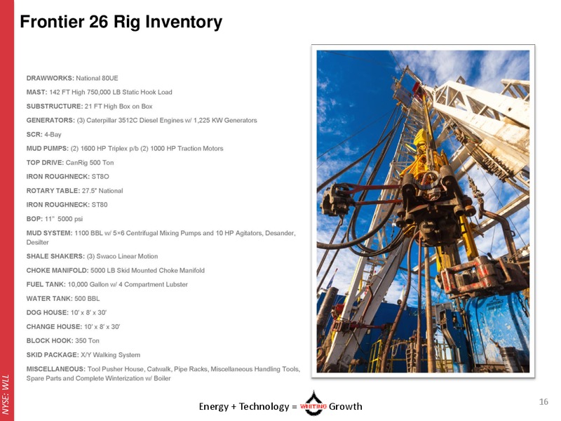 Redtail Field Tour – Whiting Petroleum Corp. – slide 15
