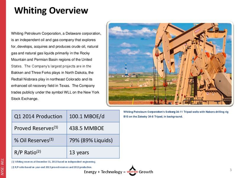 July 2014 Corporate Presentation – Whiting Petroleum Corp. – slide 2