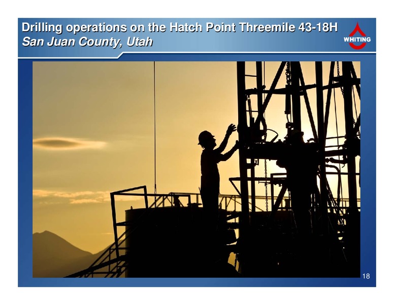 Current Corporation Information – Whiting Petroleum Corp. – slide 18