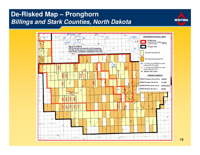 Third Quarter 2011 Financial and Operating Results – Whiting Petroleum Corp. – slide 16