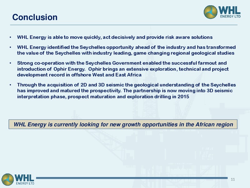 Africa down under conference – Whl Energy Ltd. – slide 10