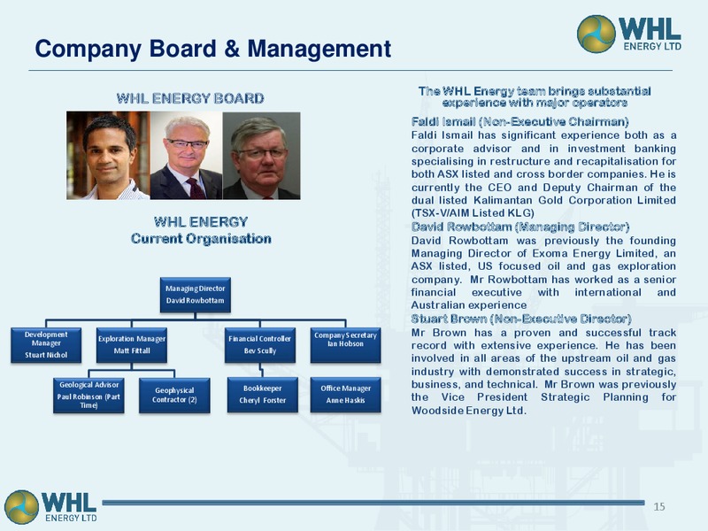 managing directors presentation – Whl Energy Ltd. – slide 13