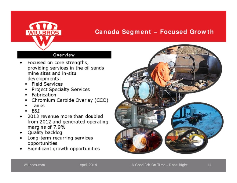 Burkenroad Reports 18th Annual Investment Conference – Willbros Group, Inc – slide 13