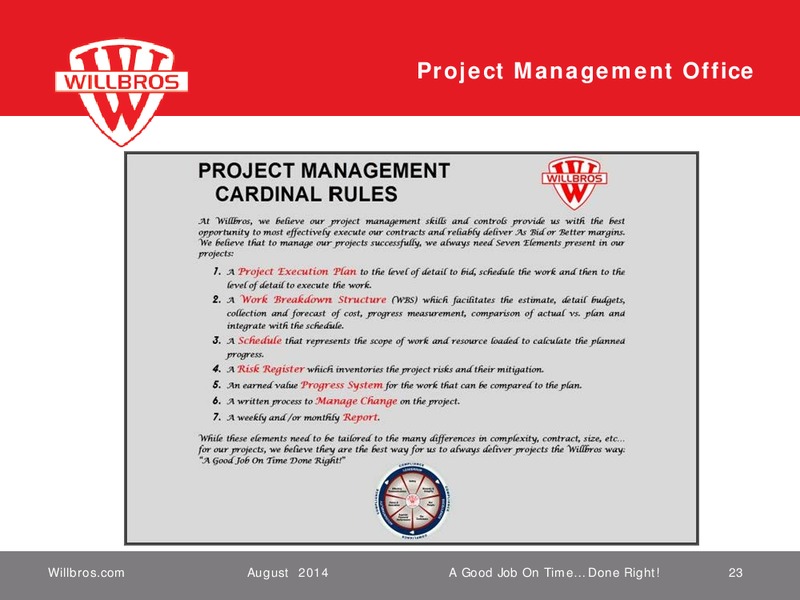 ENERCOM'S THE OIL & GAS CONFERENCE 19 – Willbros Group, Inc – slide 21