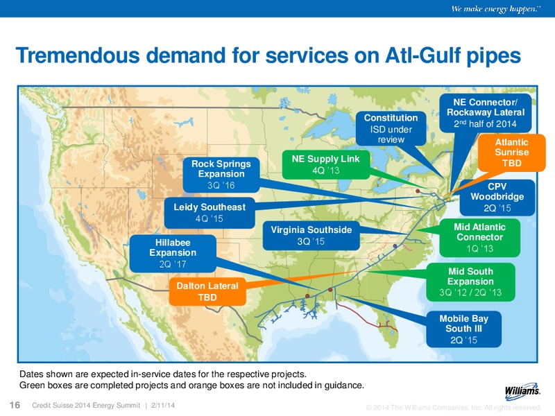 Credit Suisse 2014 Energy Summit – Williams Companies, Inc. – slide 14