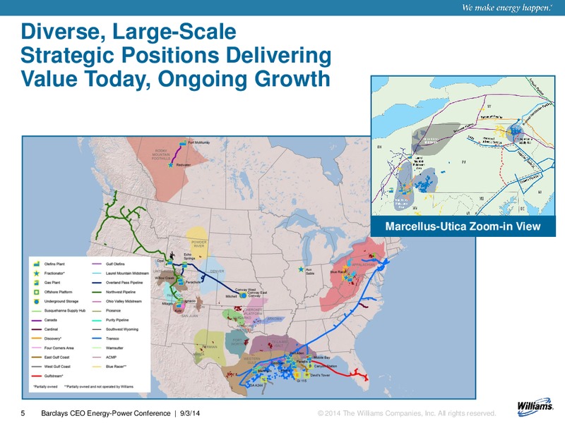Barclays CEO Energy Power Conference – Williams Companies, Inc. – slide 3