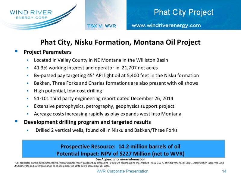 CORPORATE PRESENTATION – Wind River Energy Corporation – slide 9