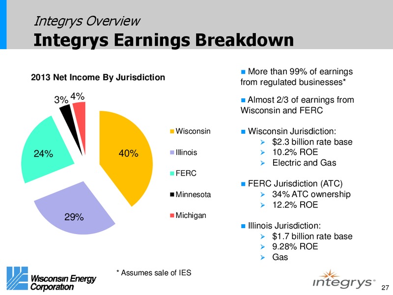 Investor Presentation – Wisconsin Energy Corp. – slide 26