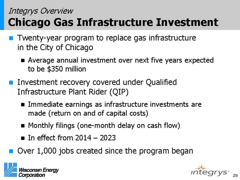 INVESTOR PRESENTATION – Wisconsin Energy Corp. – slide 28