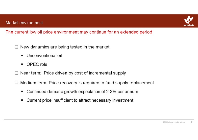 2014 full year results – Woodside Petroleum Ltd. – slide 4
